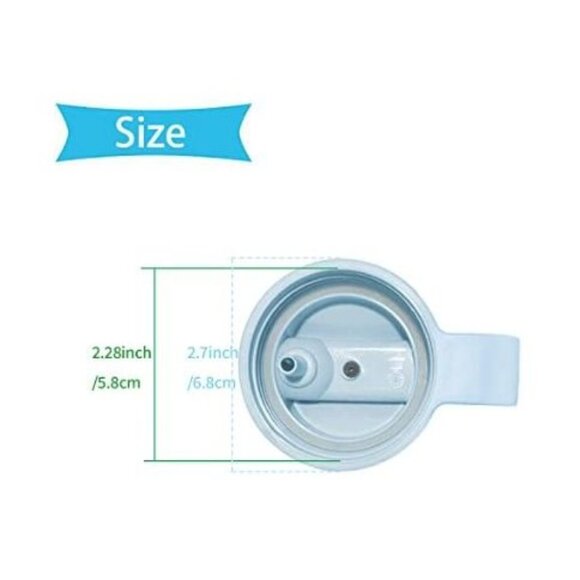 TOP SOULS Wide Mouth Straw Lids Compatible with Most Sports Water Bottles 2 pack - Picture 5 of 5